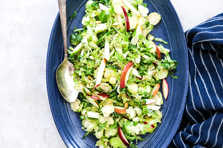 Shredded Brussels Sprout and Apple Salad | www.floatingkitchen.net