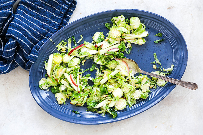 Shredded Brussels Sprout and Apple Salad | www.floatingkitchen.net