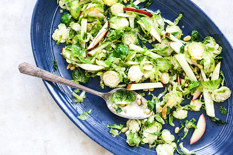 Shredded Brussels Sprout and Apple Salad | www.floatingkitchen.net