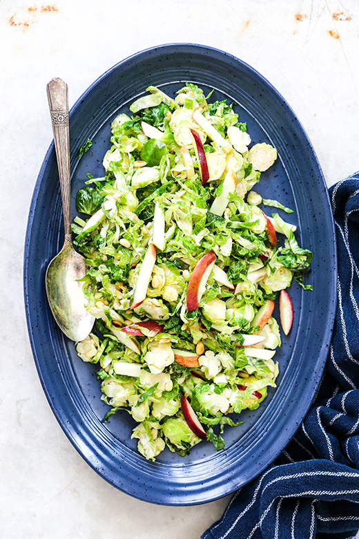 Shredded Brussels Sprout and Apple Salad | www.floatingkitchen.net