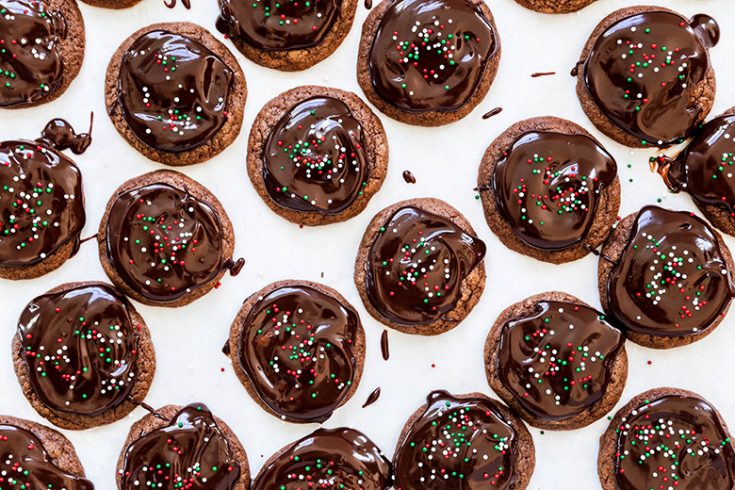 Soft and Chewy Nutella Cookies with Chocolate Ganache