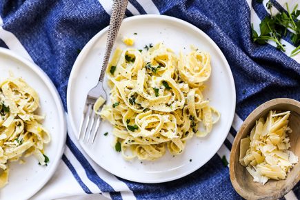 Meyer Lemon and Pine Nut Fettuccine | www.floatingkitchen.net