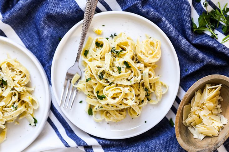 Meyer Lemon and Pine Nut Fettuccine