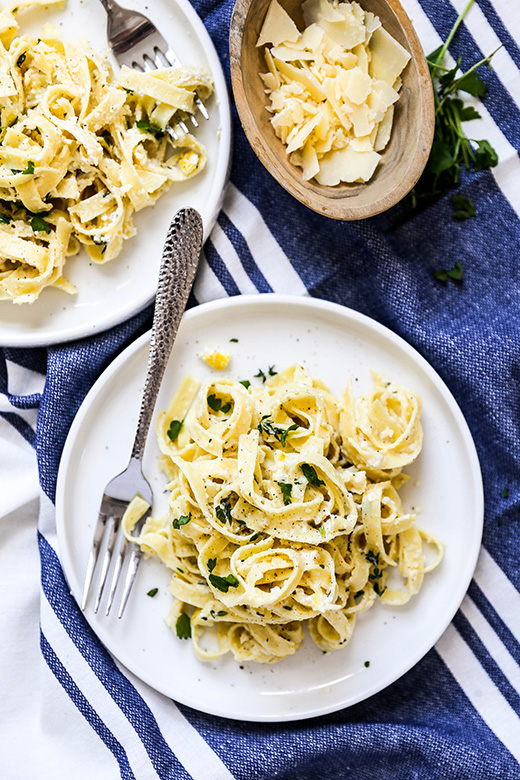 Meyer Lemon and Pine Nut Fettuccine | www.floatingkitchen.net