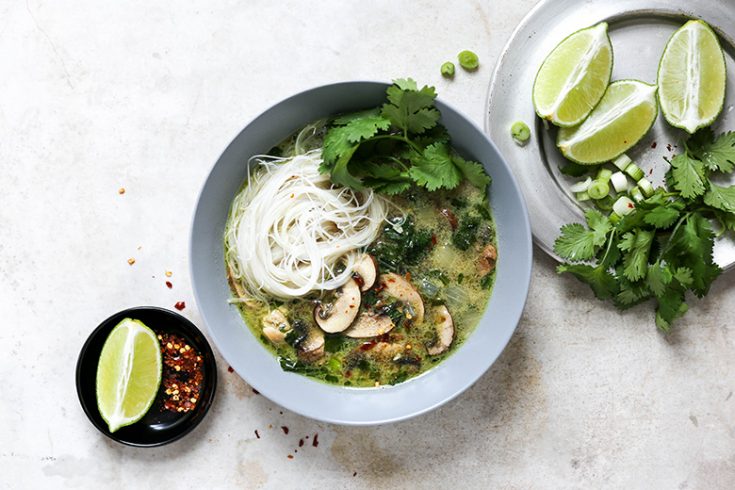 Easy Thai Green Curry Chicken Soup