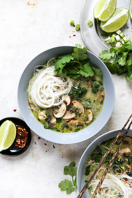 Easy Thai Green Curry Chicken Soup | www.floatingkitchen.net