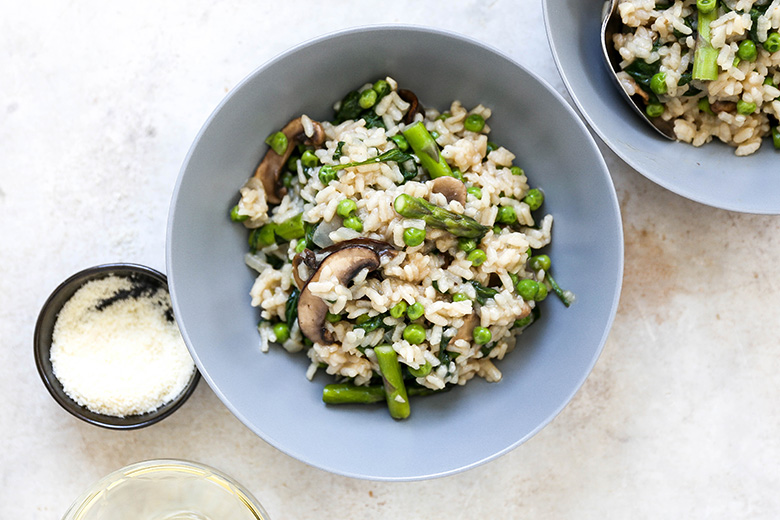 One-Pot Baked Spring Vegetable Risotto | www.floatingkitchen.net