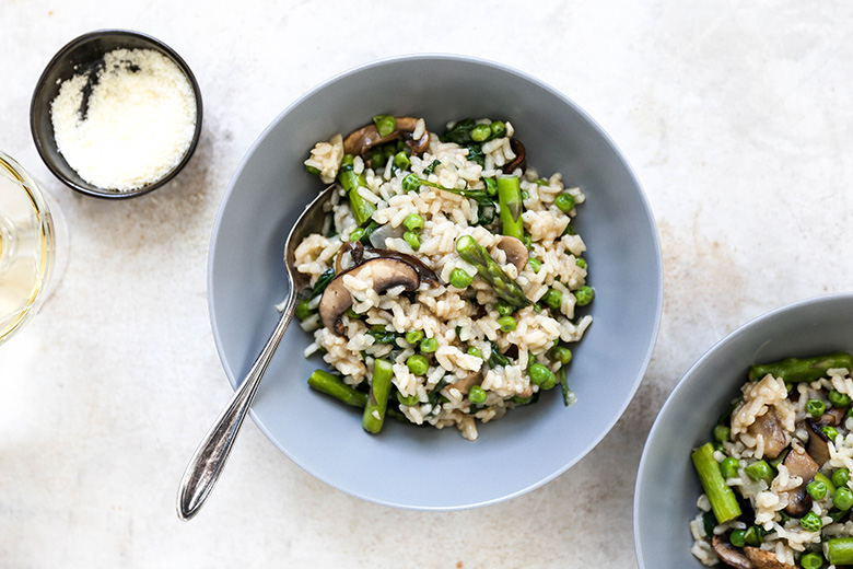 One-Pot Baked Spring Vegetable Risotto | www.floatingkitchen.net