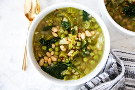 Brothy Greens and Beans with Lemon | www.floatingkitchen.net