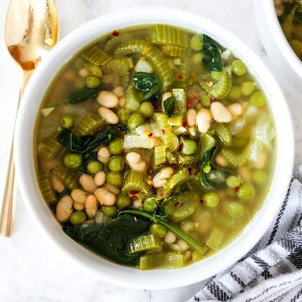 Brothy Greens and Beans with Lemon | www.floatingkitchen.net