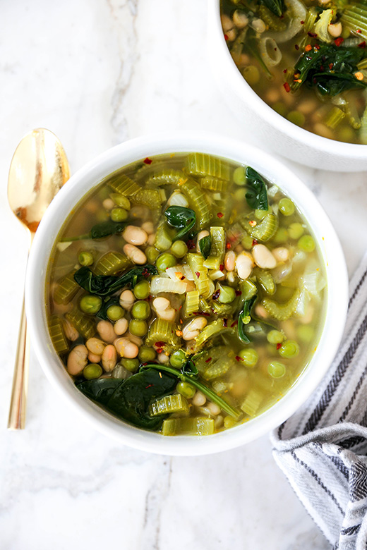 Brothy Greens and Beans with Lemon | www.floatingkitchen.net
