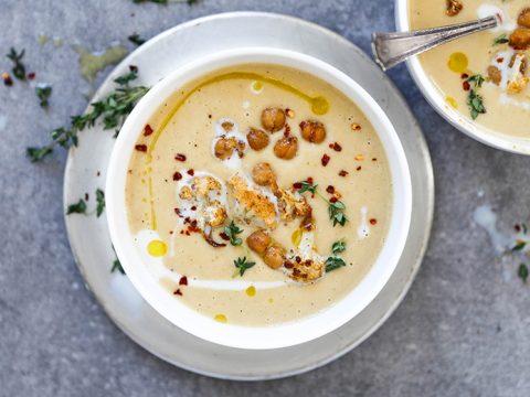 Roasted Cauliflower And Chickpea Soup Floating Kitchen