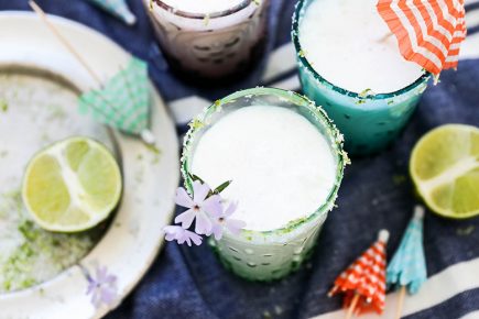 Easy Coconut Lime Margaritas | www.floatingkitchen.net