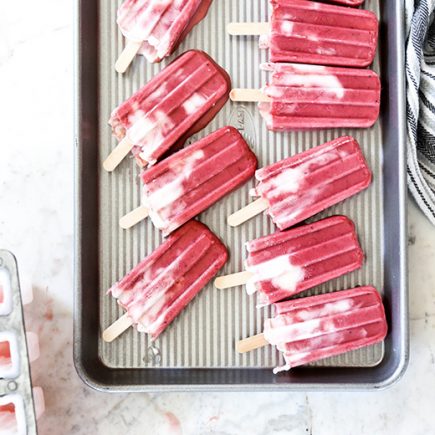 Strawberry-Rhubarb Yogurt Popsicles | www.floatingkitchen.net