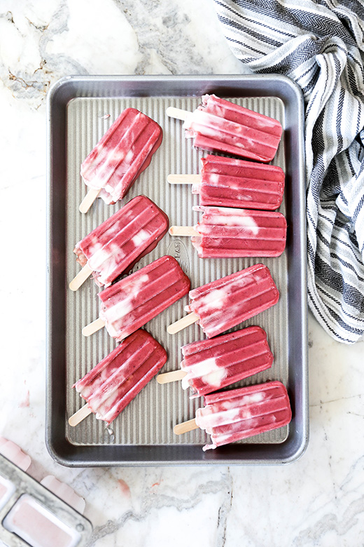 Strawberry-Rhubarb Yogurt Popsicles | www.floatingkitchen.net