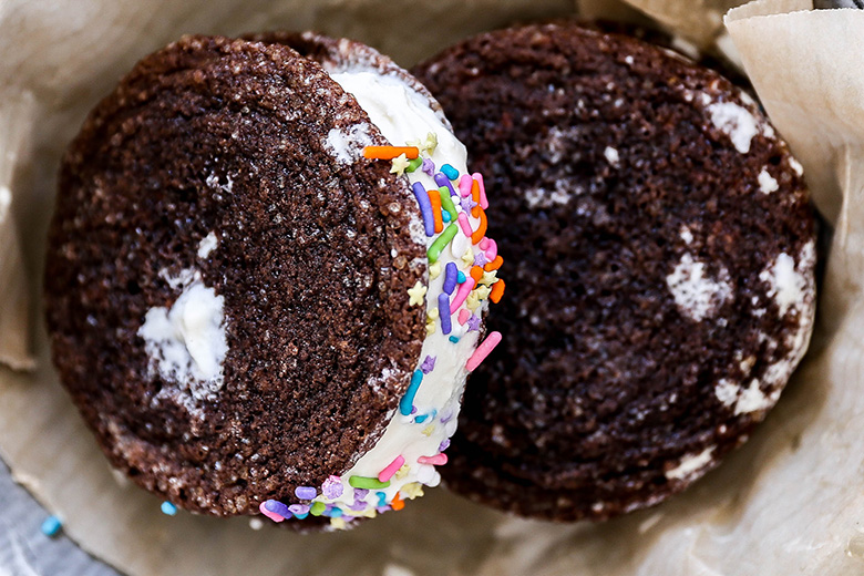 Soft Chocolate Sugar Cookie Ice Cream Sandwiches with Cardamom and Orange | www.floatingkitchen.net