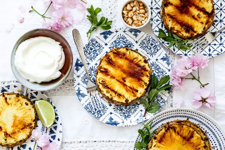 Grilled Pineapple with Coconut Whipped Cream