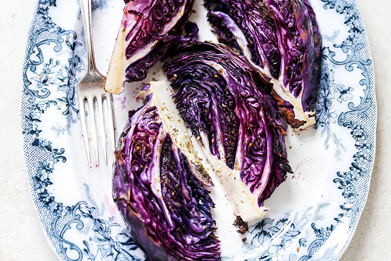 Roasted Red Cabbage Wedges with Za’atar | www.floatingkitchen.net