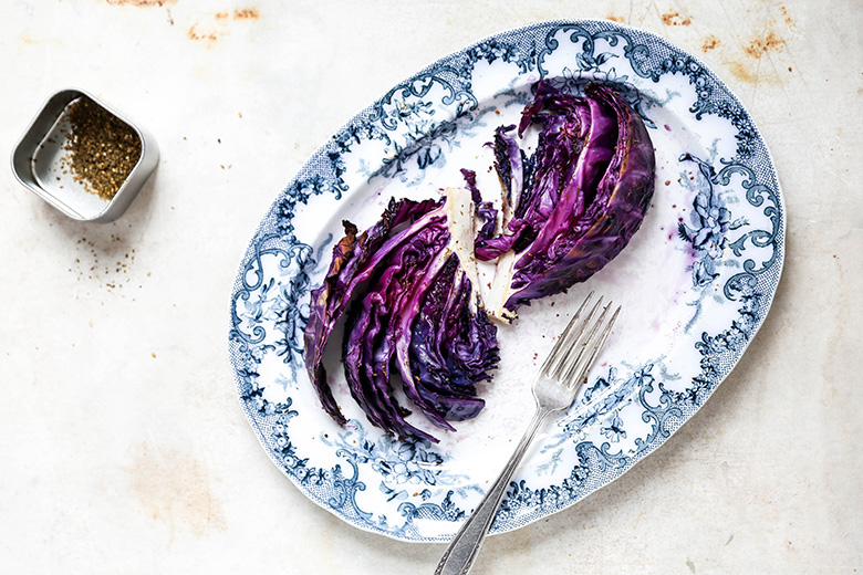 Roasted Red Cabbage Wedges with Za’atar | www.floatingkitchen.net