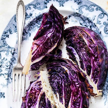 Roasted Red Cabbage Wedges with Za’atar | www.floatingkitchen.net