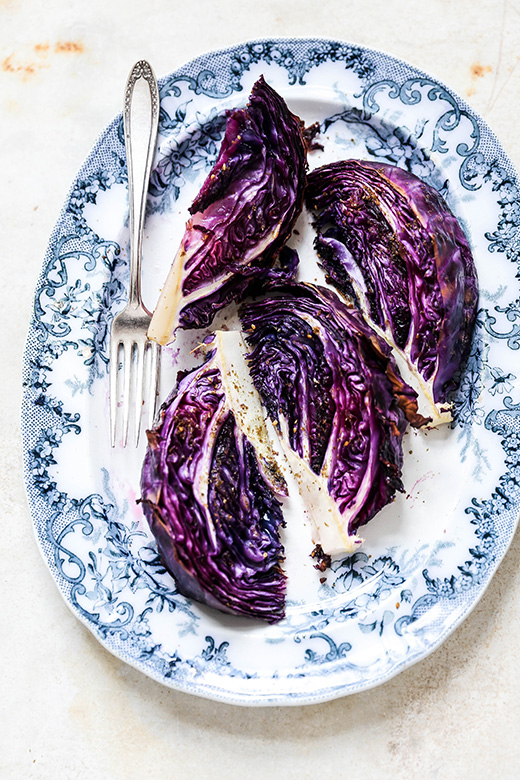 Roasted Red Cabbage Wedges with Za’atar | www.floatingkitchen.net