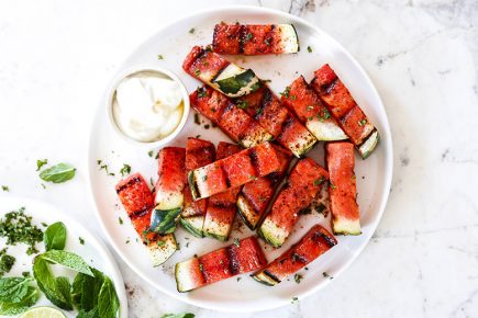 Spicy Grilled Watermelon with Honey-Yogurt | www.floatingkitchen.net