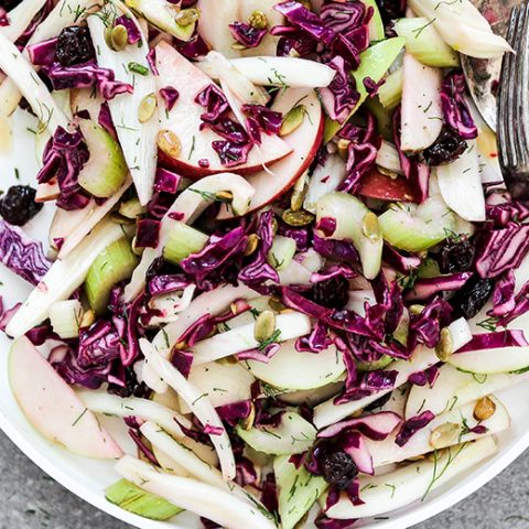 Super Crunchy Fennel, Apple and Cabbage Slaw-image
