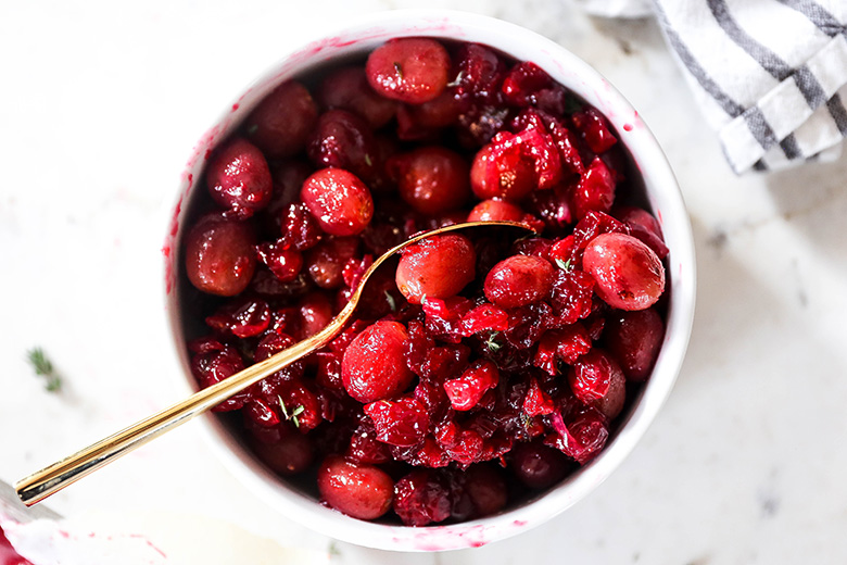 Roasted Cranberry Grape Compote | www.floatingkitchen.net