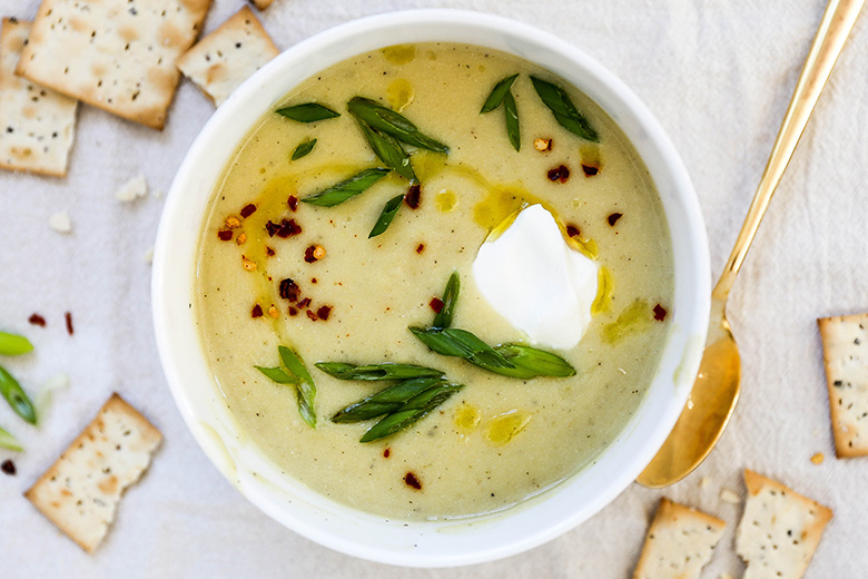 Creamy Potato and Parsnip Soup | www.floatingkitchen.net