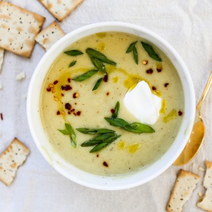 Creamy Potato and Parsnip Soup | www.floatingkitchen.net