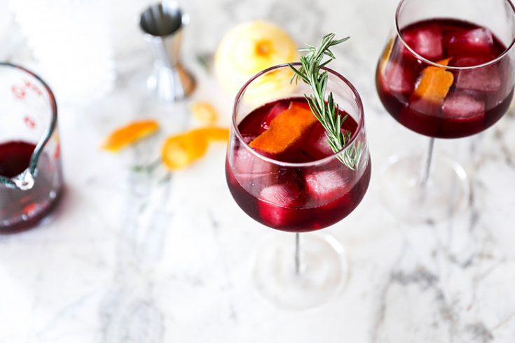 Pomegranate and Beet Gin Cocktail