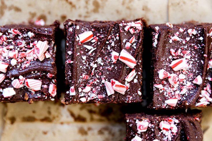 Easy Peppermint Candy Cane Brownies