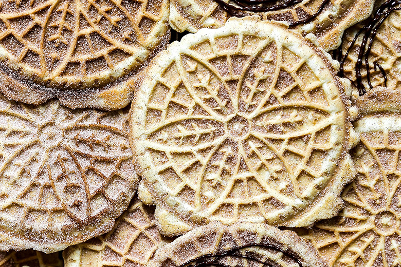 Churro Pizzelles | www.floatingkitchen.net