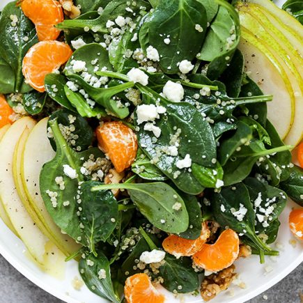 Spinach and Quinoa Salad with Pears and Oranges | www.floatingkitchen.net