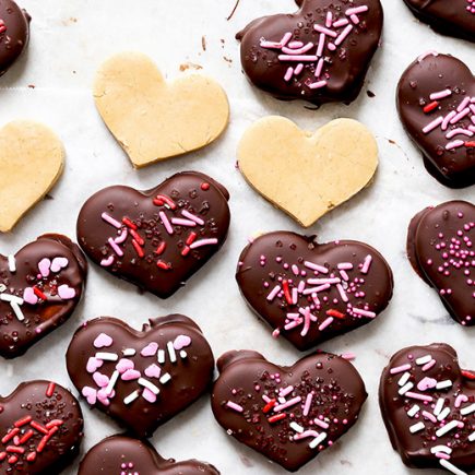 Chocolate Covered Peanut Butter Hearts | www.floatingkitchen.net