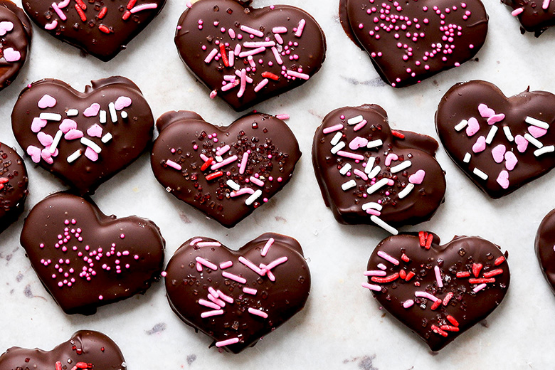 Chocolate Covered Peanut Butter Hearts | www.floatingkitchen.net