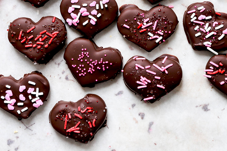 Chocolate Covered Peanut Butter Hearts | www.floatingkitchen.net