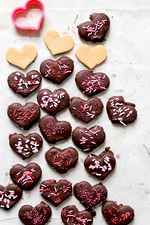 Chocolate Covered Peanut Butter Hearts | www.floatingkitchen.net