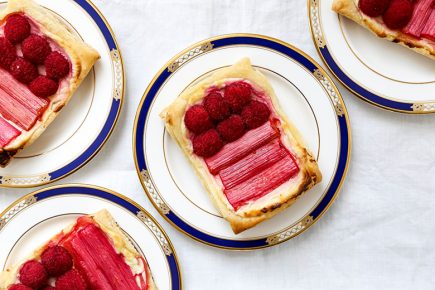 Rhubarb Raspberry Cream Cheese Breakfast Pastries | www.floatingkitchen.net