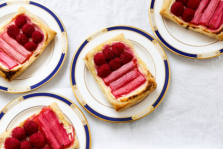 Rhubarb Raspberry Cream Cheese Breakfast Pastries | www.floatingkitchen.net