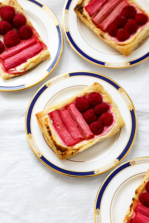 Rhubarb Raspberry Cream Cheese Breakfast Pastries | www.floatingkitchen.net