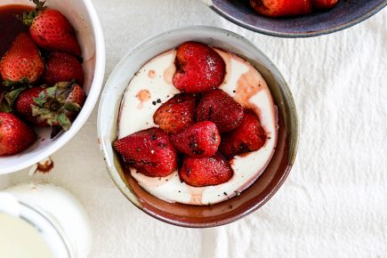 Grilled Strawberries and Cream | www.floatingkitchen.net