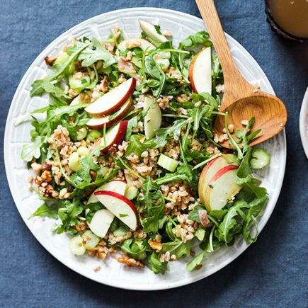 Farro Salad with Apples and Shallots | www.floatingkitchen.net