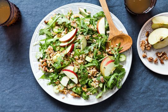 Farro Salad with Apples and Shallots | www.floatingkitchen.net