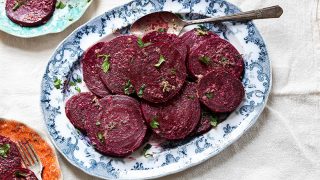 Roasted Beets with Parsley Pesto Vinaigrette | www.floatingkitchen.net