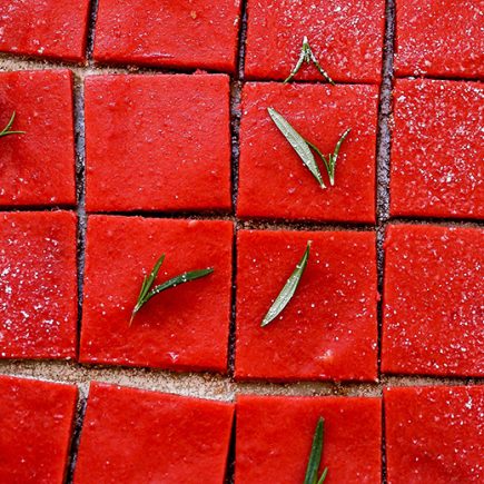 Cranberry Curd Bars with Pecan-Rosemary Shortbread Crust | www.floatingkitchen.net