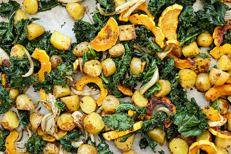 Maple and Spice Roasted Winter Vegetable Salad | www.floatingkitchen.net