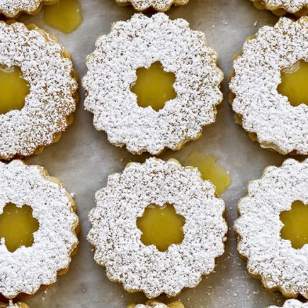 Lemon Curd Linzer Cookies | www.floatingkitchen.net