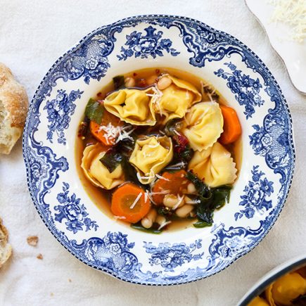 Tortellini and White Bean Soup with Swiss Chard | www.floatingkitchen.net