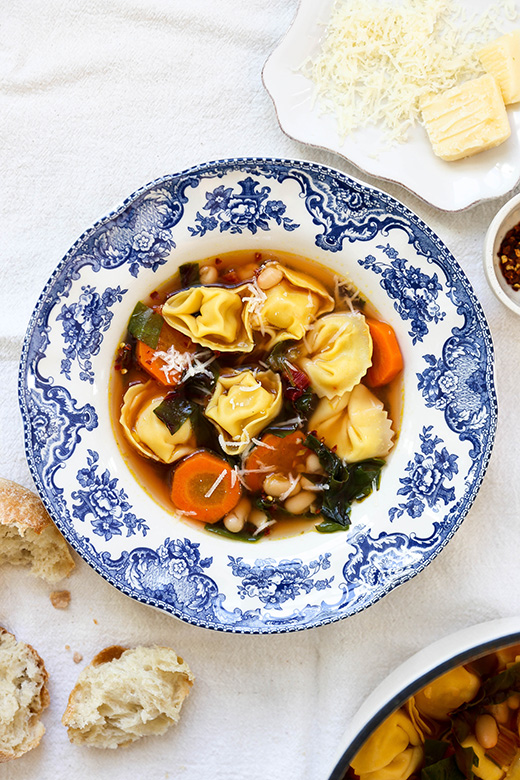 Tortellini and White Bean Soup with Swiss Chard | www.floatingkitchen.net